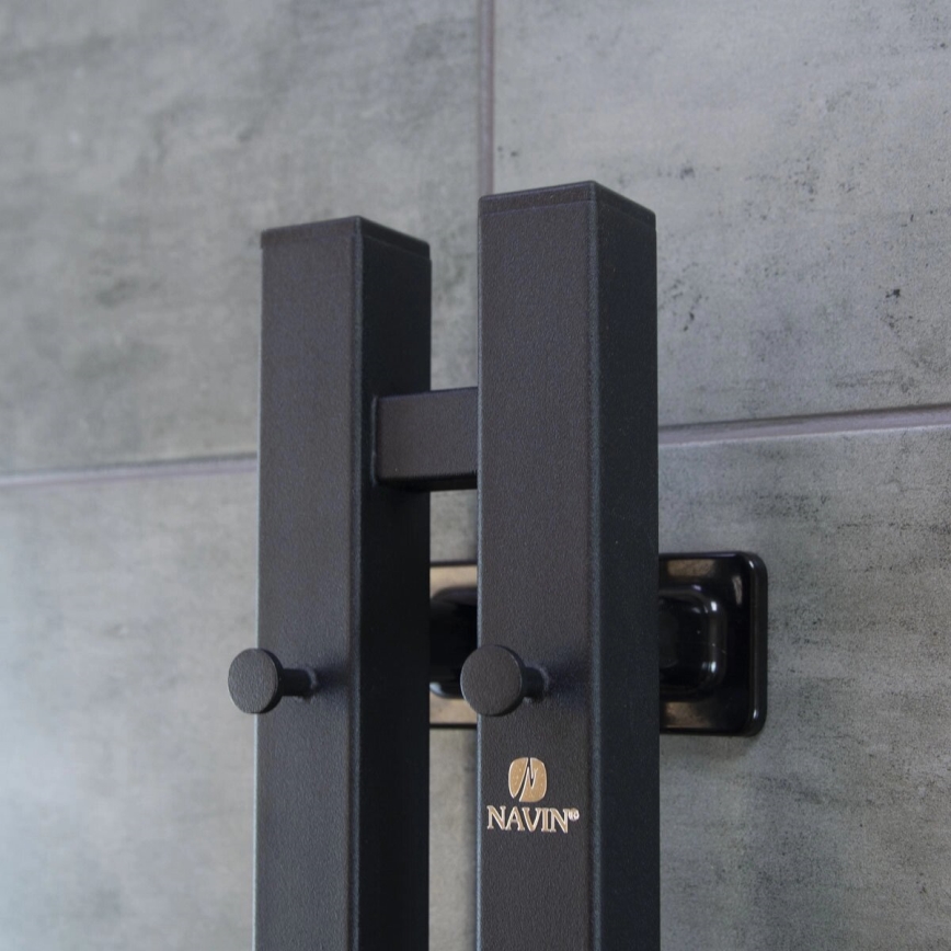 Scaldasalviette elettrico con termostato SILOUETTE 70W 120x9 cm nero destro
