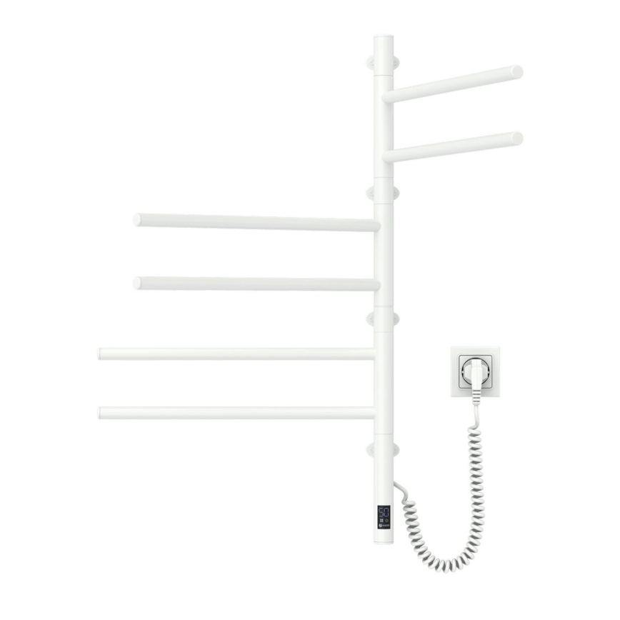 Scaldasalviette elettrico girevole con termostato ARABESQUE 105W 80x49 cm bianco