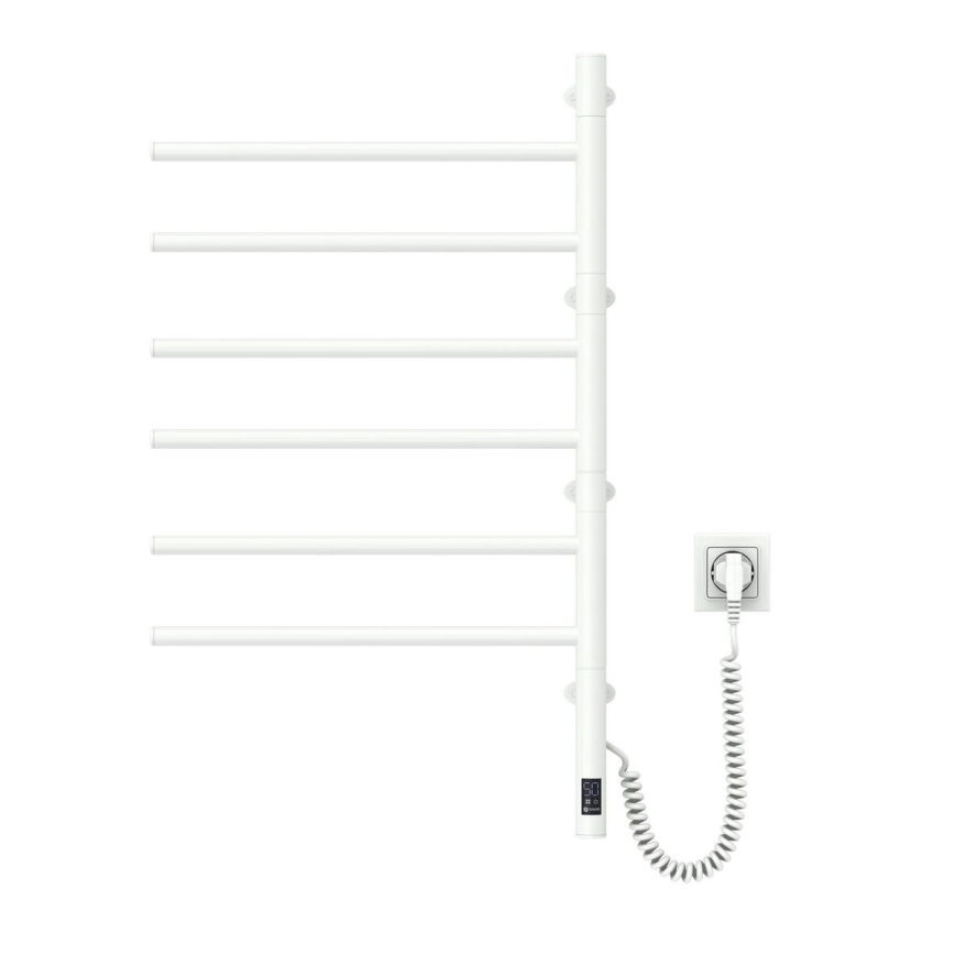 Scaldasalviette elettrico girevole con termostato ARABESQUE 105W 80x49 cm bianco