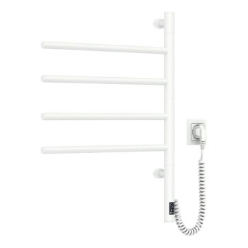 Scaldasalviette elettrico girevole con termostato ARABESQUE 60W 65x49 cm  bianco