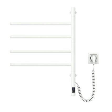 Scaldasalviette elettrico girevole con termostato ARABESQUE 60W 65x49 cm  bianco