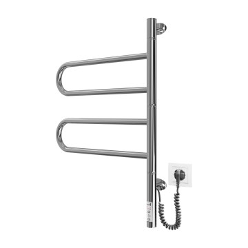 Scaldasalviette elettrico girevole TRISTAR 75W/230V 60x44,5 cm IP44 acciaio inox/cromo lucido