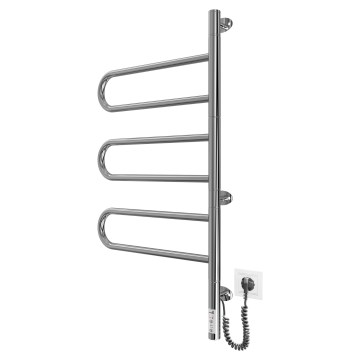 Scaldasalviette elettrico girevole TRISTAR 80W/230V 80x44,5 cm IP44 acciaio inox/cromo lucido