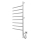 Scaldasalviette elettrico girevole VEER 95W/230V, 102,5 x 44,5 cm, in acciaio inox con finitura cromo lucido