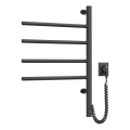 Scaldasalviette elettrico orientabile con termostato ARABESQUE, 60 W, 65 x 49 cm, nero