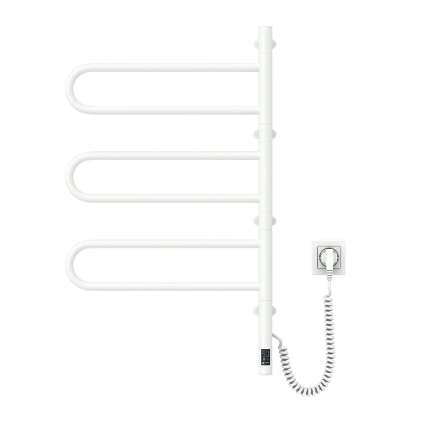 Scaldasalviette elettrico orientabile con termostato FOUETTE 120W 80x49 cm bianco