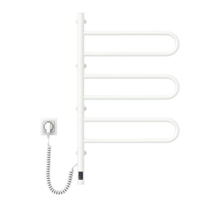 Scaldasalviette elettrico orientabile con termostato FOUETTE 120W 80x49 cm bianco