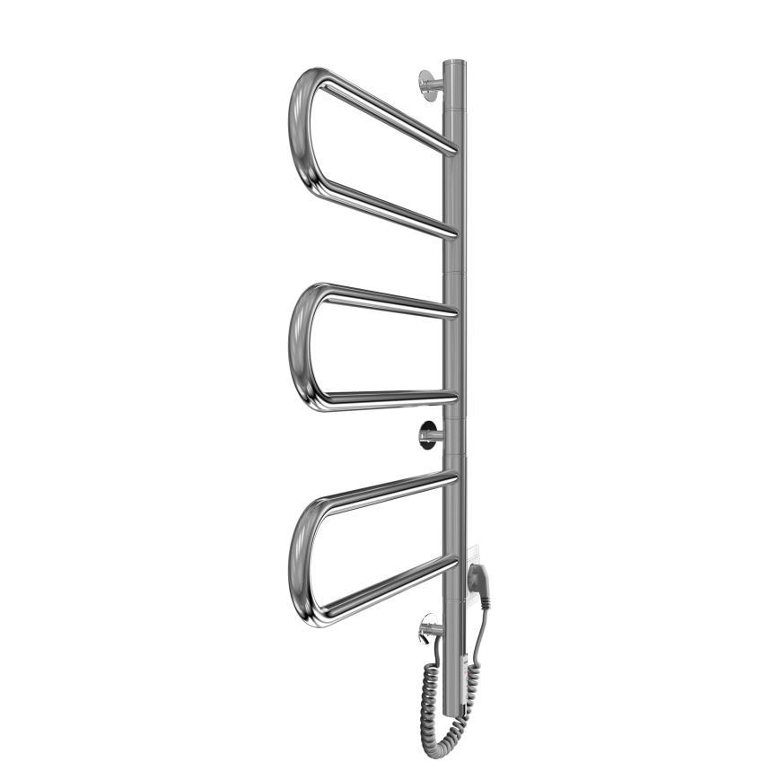 Scaldasalviette elettrico girevole TRISTAR 80W/230V 82,5x44,5 cm IP44 acciaio inox/cromo lucido