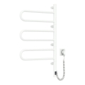 Scaldasalviette elettrico rotante con termostato FOUETTE 100 W 80x49 cm bianco