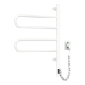 Scaldasalviette elettrico rotante con termostato FOUETTE 60W 65X49 cm  bianco