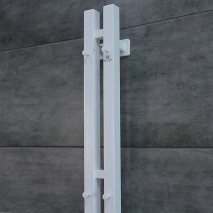 Scaldasalviette elettrico con termostato SILOUETTE 187W/230V 120,6 cm IP44 bianco angolare destro