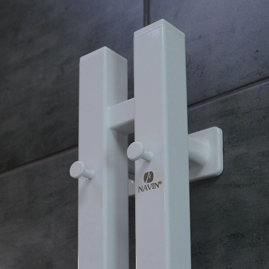 Scaldasalviette elettrico con termostato SILOUETTE 187W/230V 120,6 cm IP44 bianco angolare destro