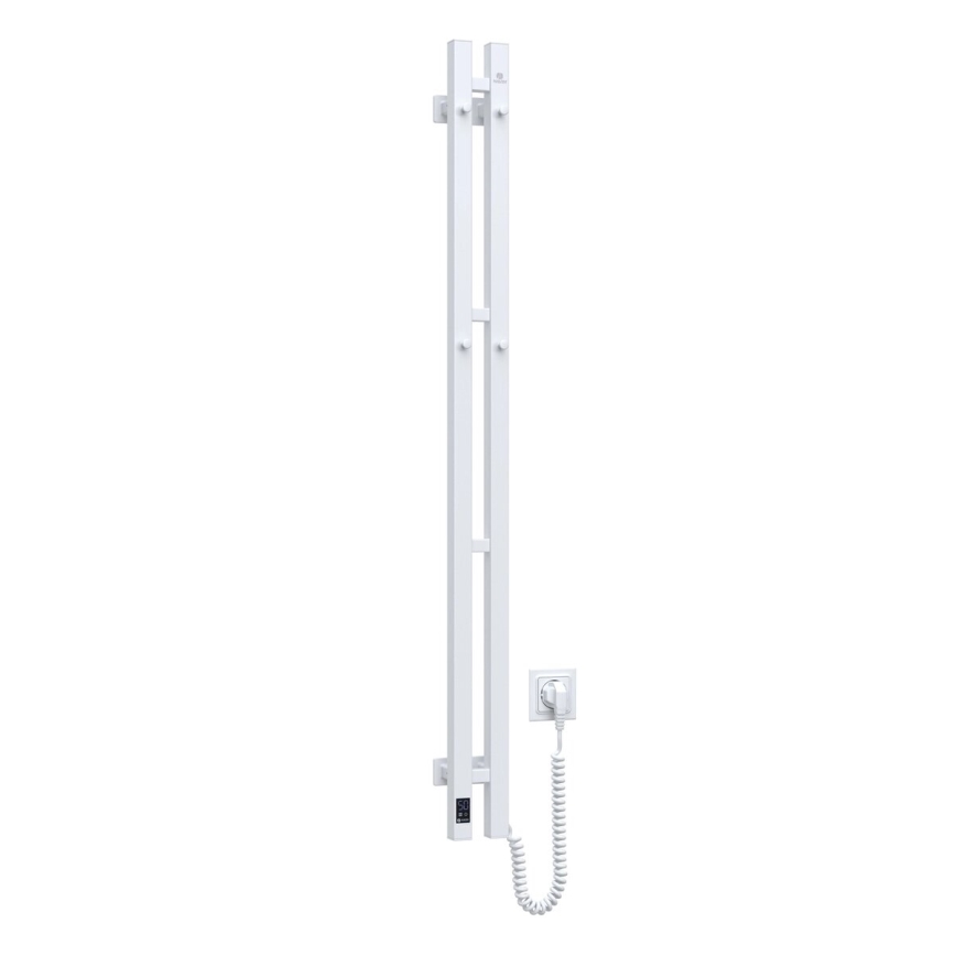 Scaldasalviette elettrico con termostato SILOUETTE 187W/230V 120,6 cm IP44 bianco angolare destro