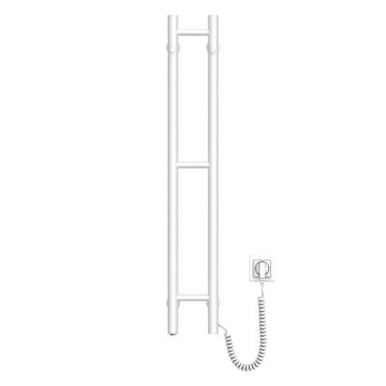 Scaldasalviette elettrico SILOUETTE 46W 100x16 cm bianco destro
