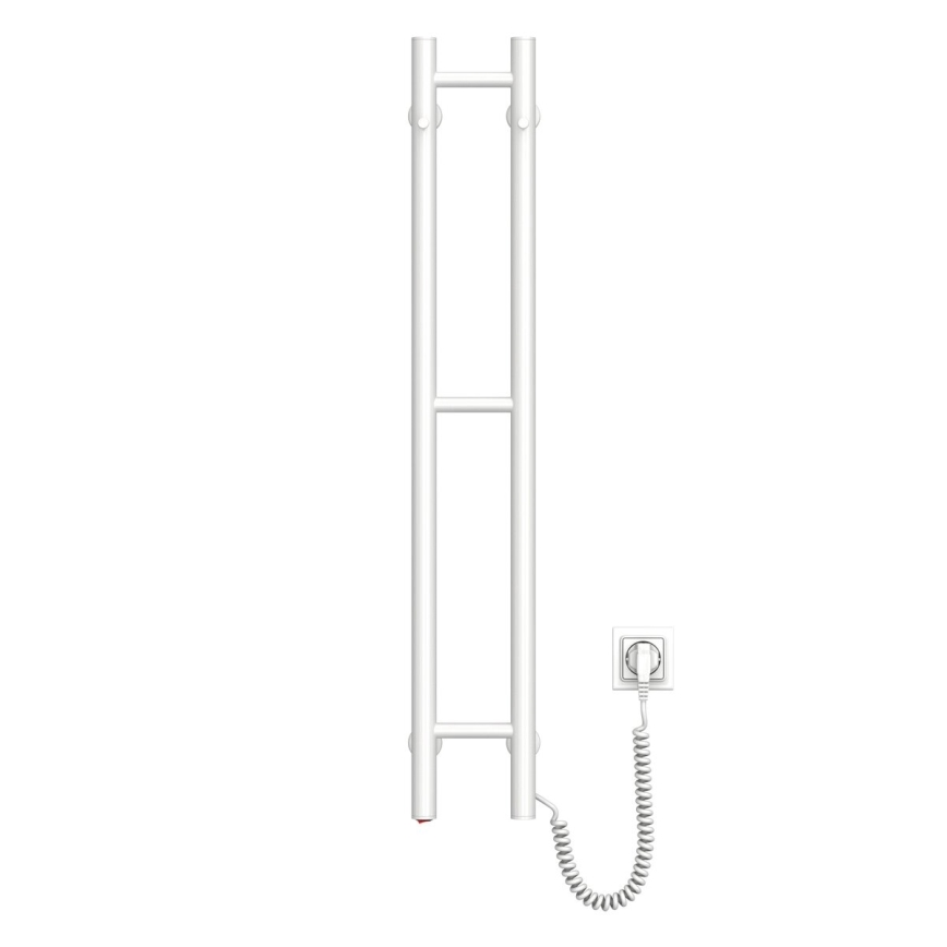 Scaldasalviette elettrico SILOUETTE 46W 100x16 cm bianco destro