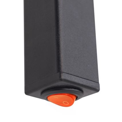 Scaldasalviette elettrico SILOUETTE 46W 100x16 cm nero, lato destro