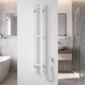 Scaldasalviette elettrico SILOUETTE 59W 101x16 cm, bianco, lato destro