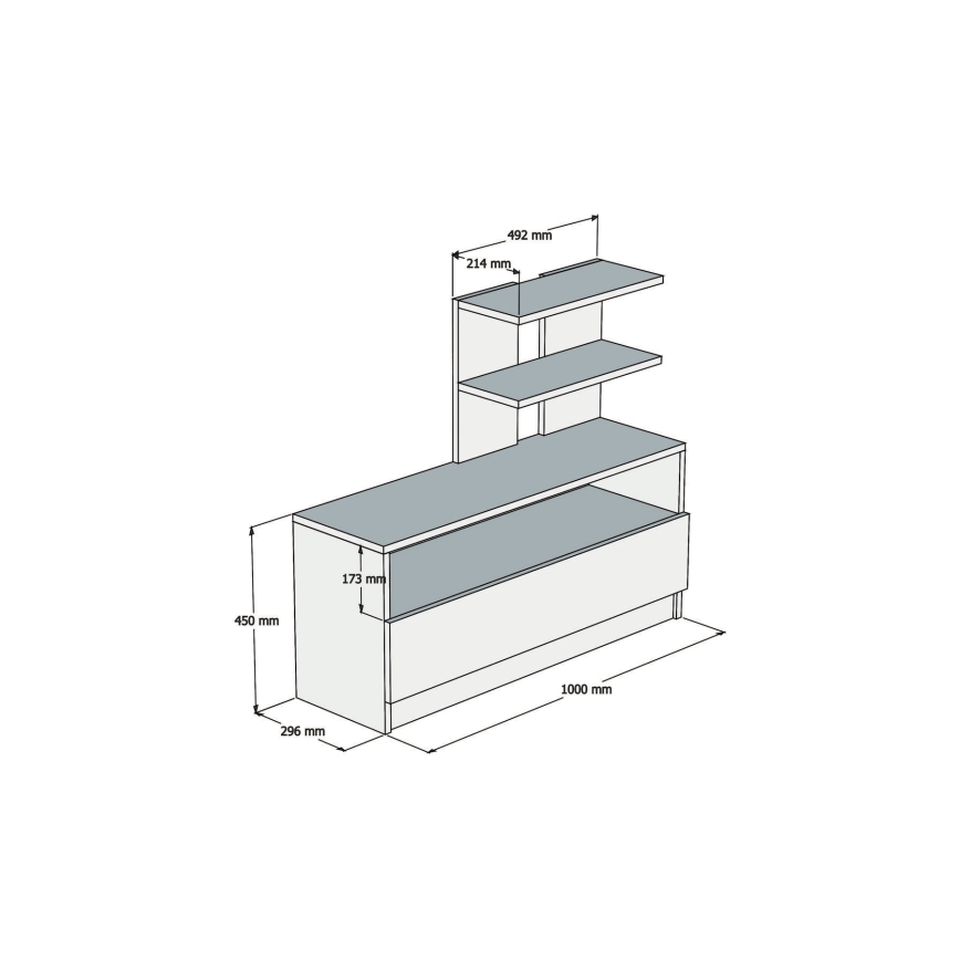 Scarpiera AIRY 45x100 cm marrone