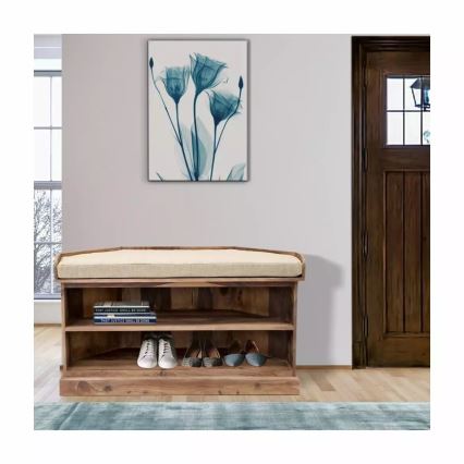 Scarpiera angolare RAMI 60x105 cm legno solido/palissandro