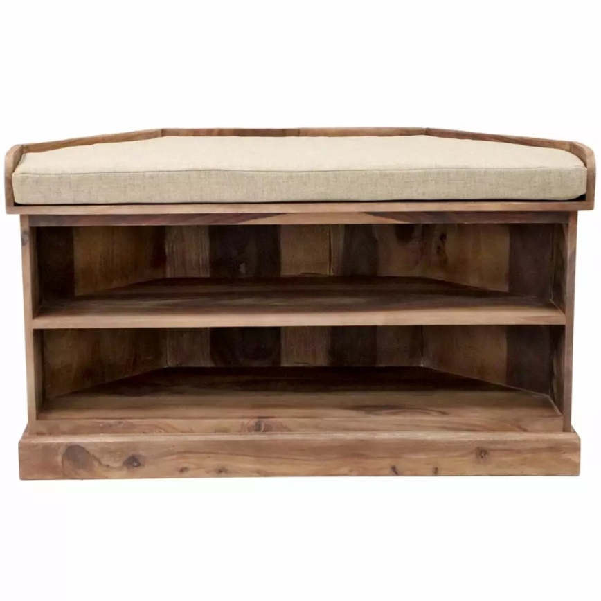 Scarpiera angolare RAMI 60x105 cm legno solido/palissandro