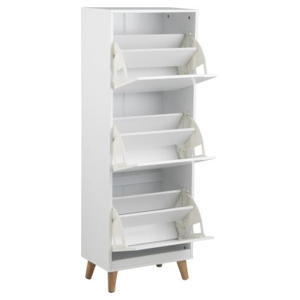 Scarpiera con 3 cassetti CARLY bianco