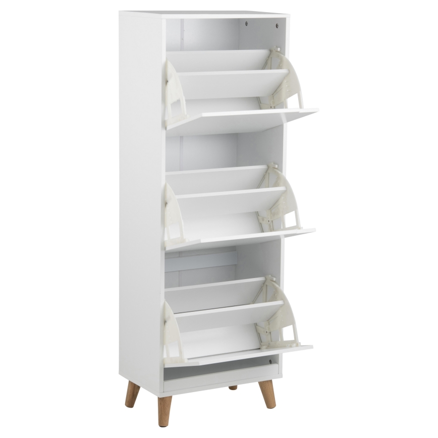 Scarpiera con 3 cassetti CARLY bianco