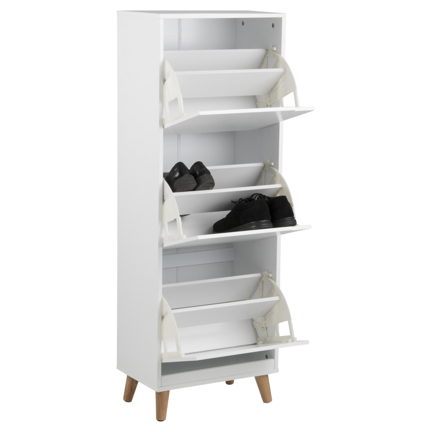 Scarpiera con 3 cassetti CARLY bianco
