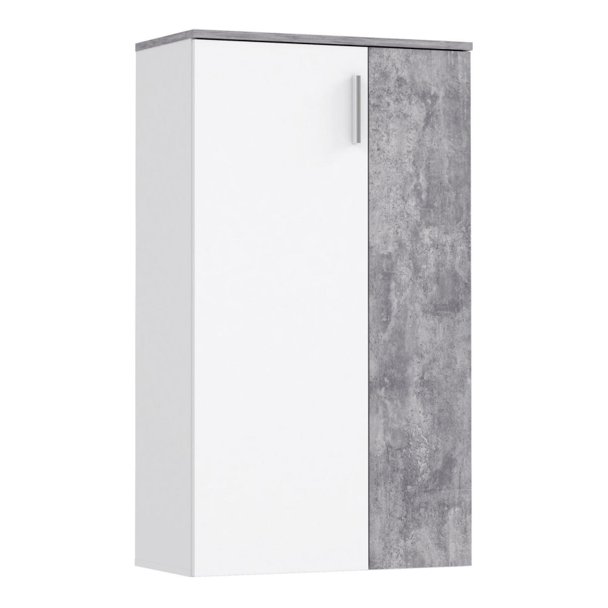 Scarpiera ETON bianco/grigio effetto cemento