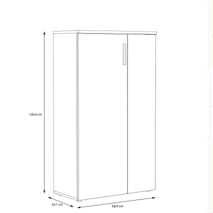Scarpiera ETON bianco/grigio effetto cemento