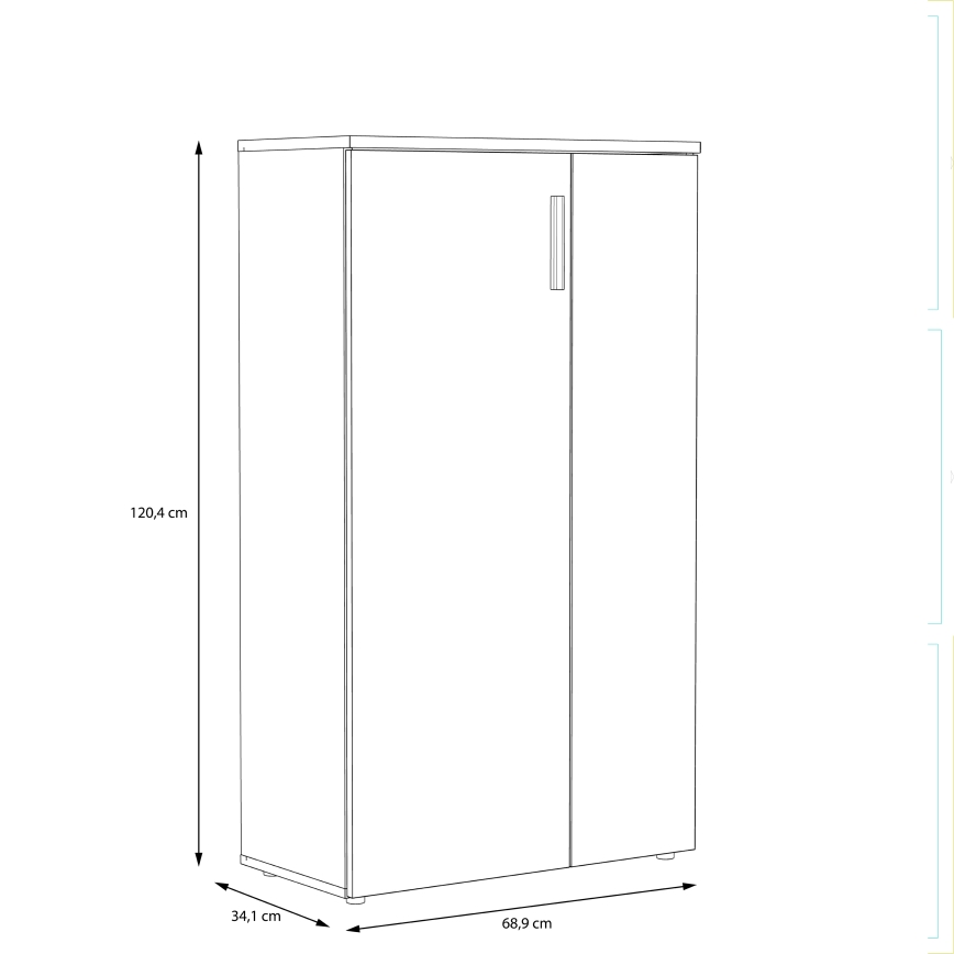 Scarpiera ETON bianco/grigio effetto cemento