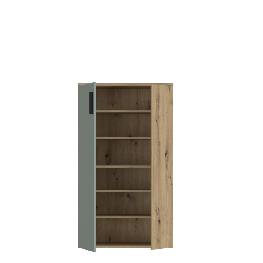 Scarpiera ETON rovere artisan/verde