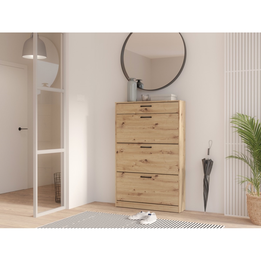 Scarpiera KAVI in rovere Artisan