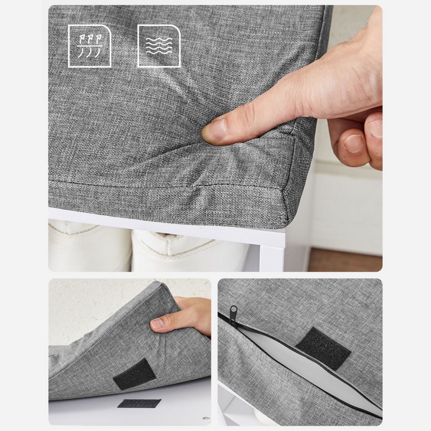 Scarpiera VOREN bianca/grigia