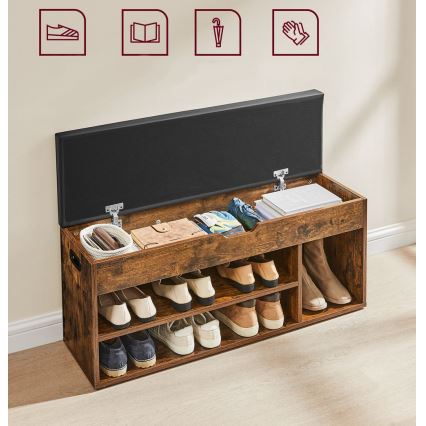 Scarpiera VOREN marrone/nera