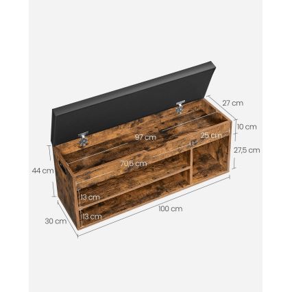 Scarpiera VOREN marrone/nera