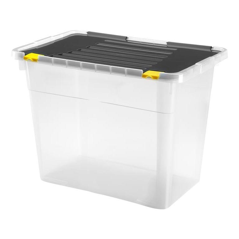 Scatola di stoccaggio 100 l nero/limpido