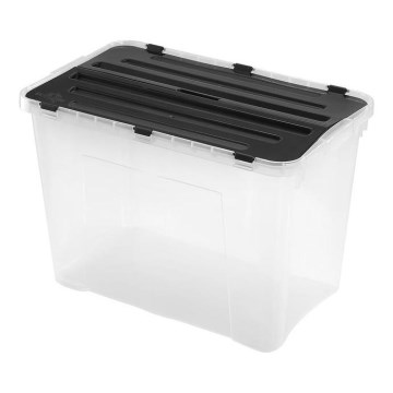 Scatola di stoccaggio DRAGON 60 l nero/limpido
