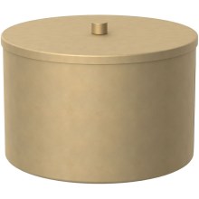 Scatola metallica da stoccaggio 12x17,5 cm oro