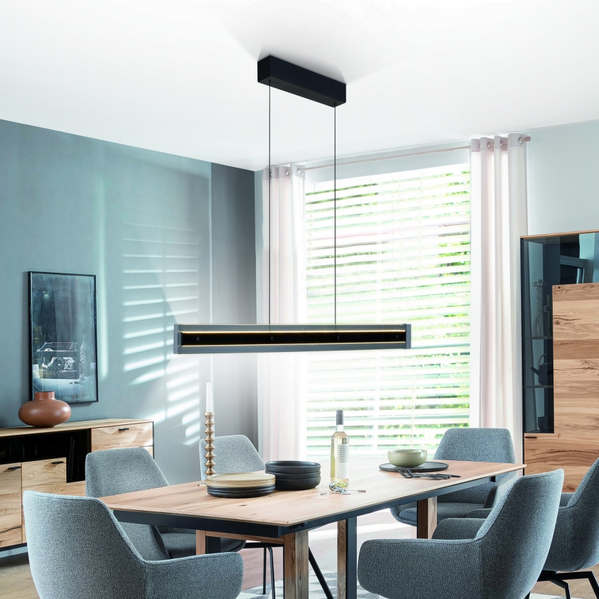 Schöner Wohnen 11316-18 - Lampada a sospensione dimmerabile su cavo LENA LED/32W/230V 105 cm nera