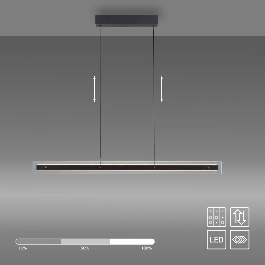 Schöner Wohnen 11316-18 - Lampada a sospensione dimmerabile su cavo LENA LED/32W/230V 105 cm nera