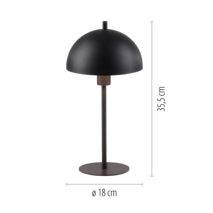 Schöner Wohnen 11726-18 - Lampada da tavolo ALI 1xE14/15W/230V nera