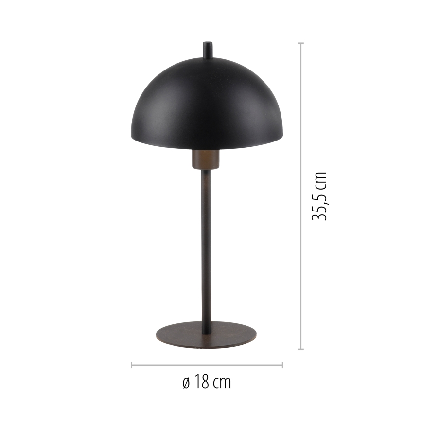 Schöner Wohnen 11726-18 - Lampada da tavolo ALI 1xE14/15W/230V nera
