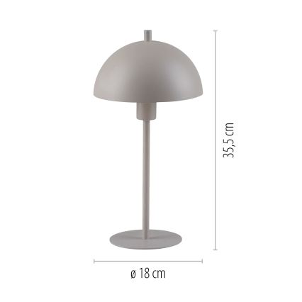 Schöner Wohnen 11726-39 - Lampada da tavolo ALI 1xE14/15W/230V grigia
