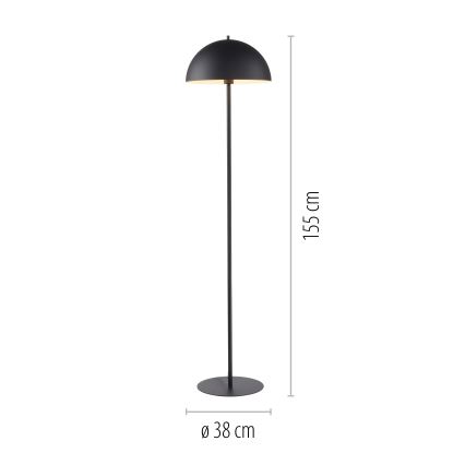 Schöner Wohnen 11727-18 - Lampada da terra ALI 1xE27/25W/230V nero