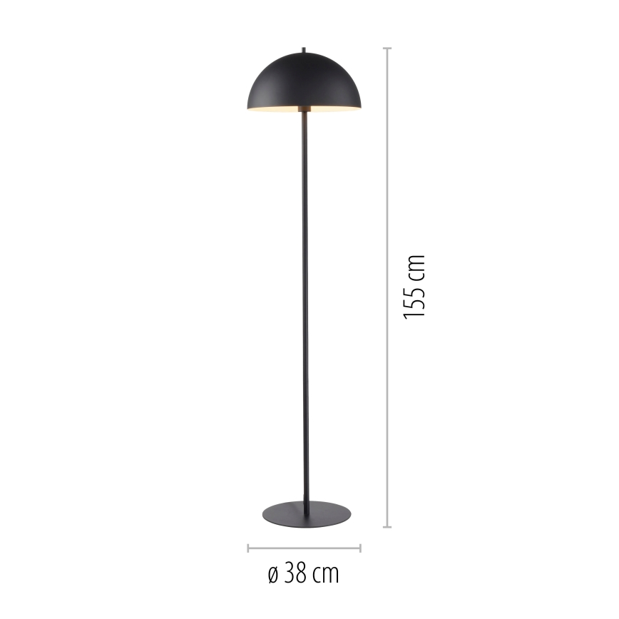 Schöner Wohnen 11727-18 - Lampada da terra ALI 1xE27/25W/230V nero