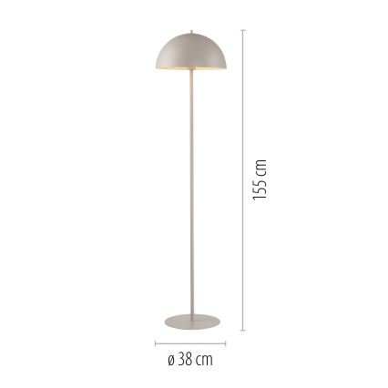 Schöner Wohnen 11727-39 - Lampada da terra ALI 1xE27/25W/230V grigia