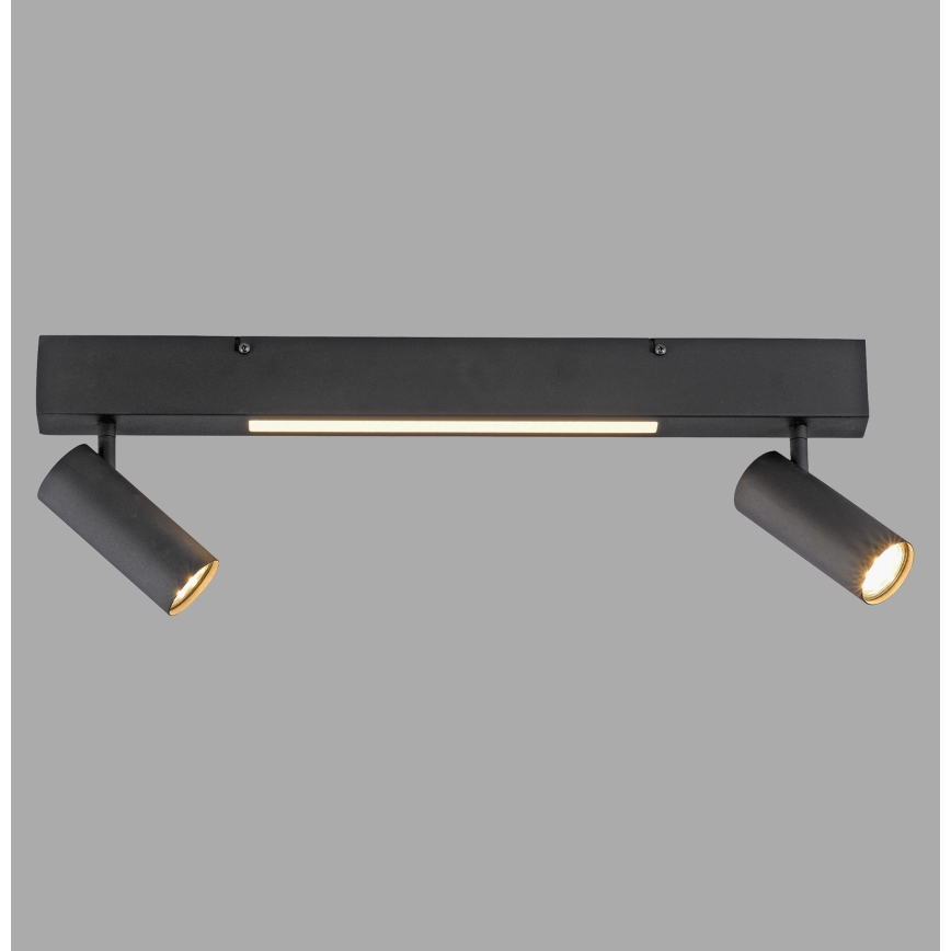 Schöner Wohnen 11793-18 - Faretto LED DANTE 2xGU10/10W/230V + LED/7,2W nero