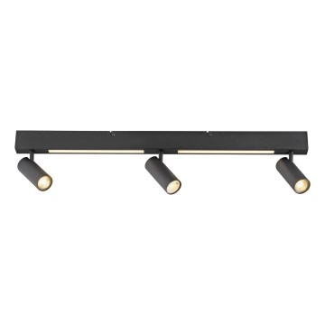 Schöner Wohnen 11794-18 - Faretto LED DANTE 3x GU10/10W/230V + LED/14,4W nero