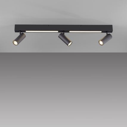 Schöner Wohnen 11794-18 - Faretto LED DANTE 3x GU10/10W/230V + LED/14,4W nero