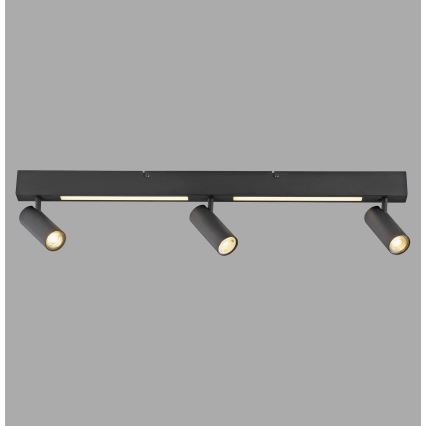 Schöner Wohnen 11794-18 - Faretto LED DANTE 3x GU10/10W/230V + LED/14,4W nero